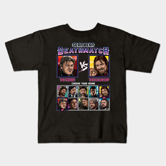 Sean Bean Fighter Kids T-Shirt by RetroReview